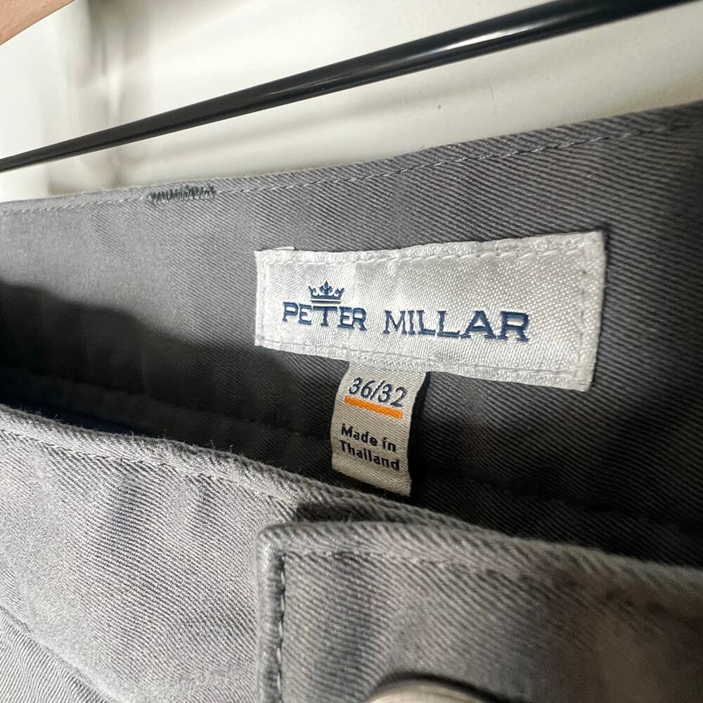 Peter Millar Grey Performance Pants Size 36/32 - Picture 3 of 8